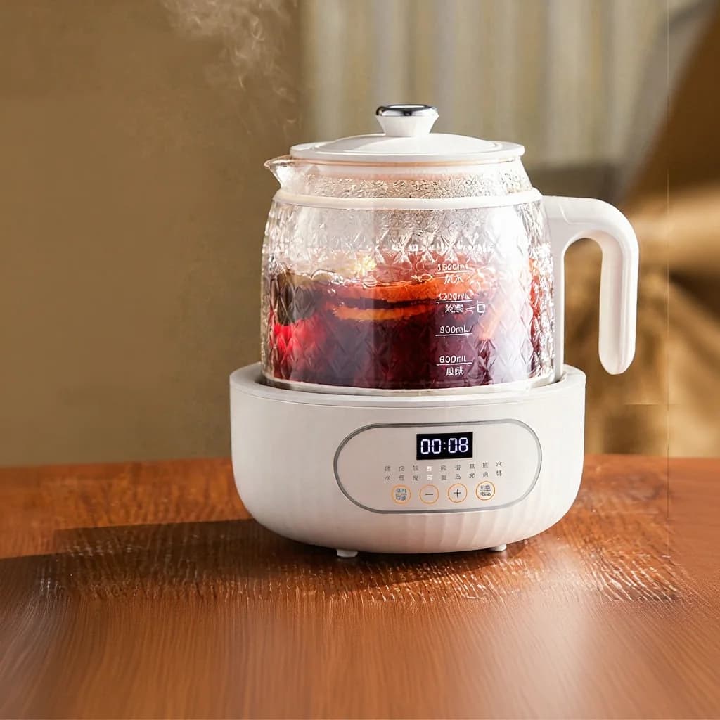 Nồi điện thủy tinh có điều chỉnh nhiệt độ 1.2L
