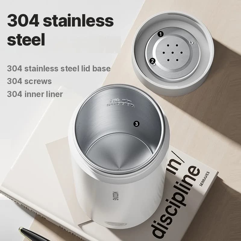 Cốc đun nước điện cầm tay 304 Stainless Steel 300ml 220V