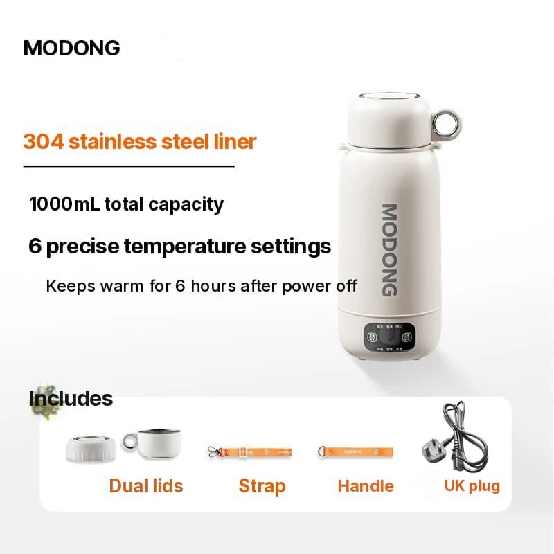 Ấm điện du lịch di động 1L bằng thép không gỉ 304 hoặc 316