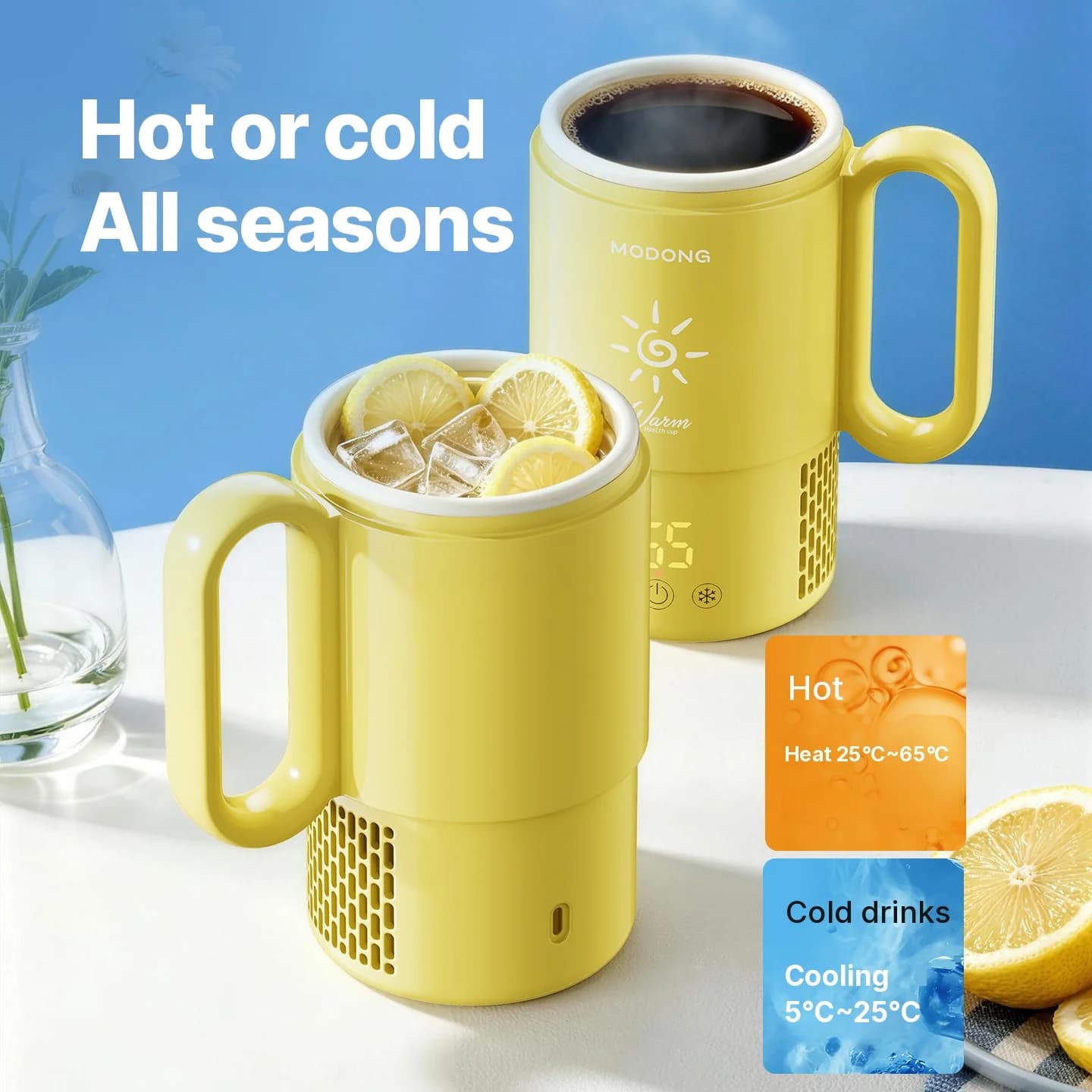 Cốc làm mát và giữ ấm mini 450mL 36W điều khiển cảm ứng