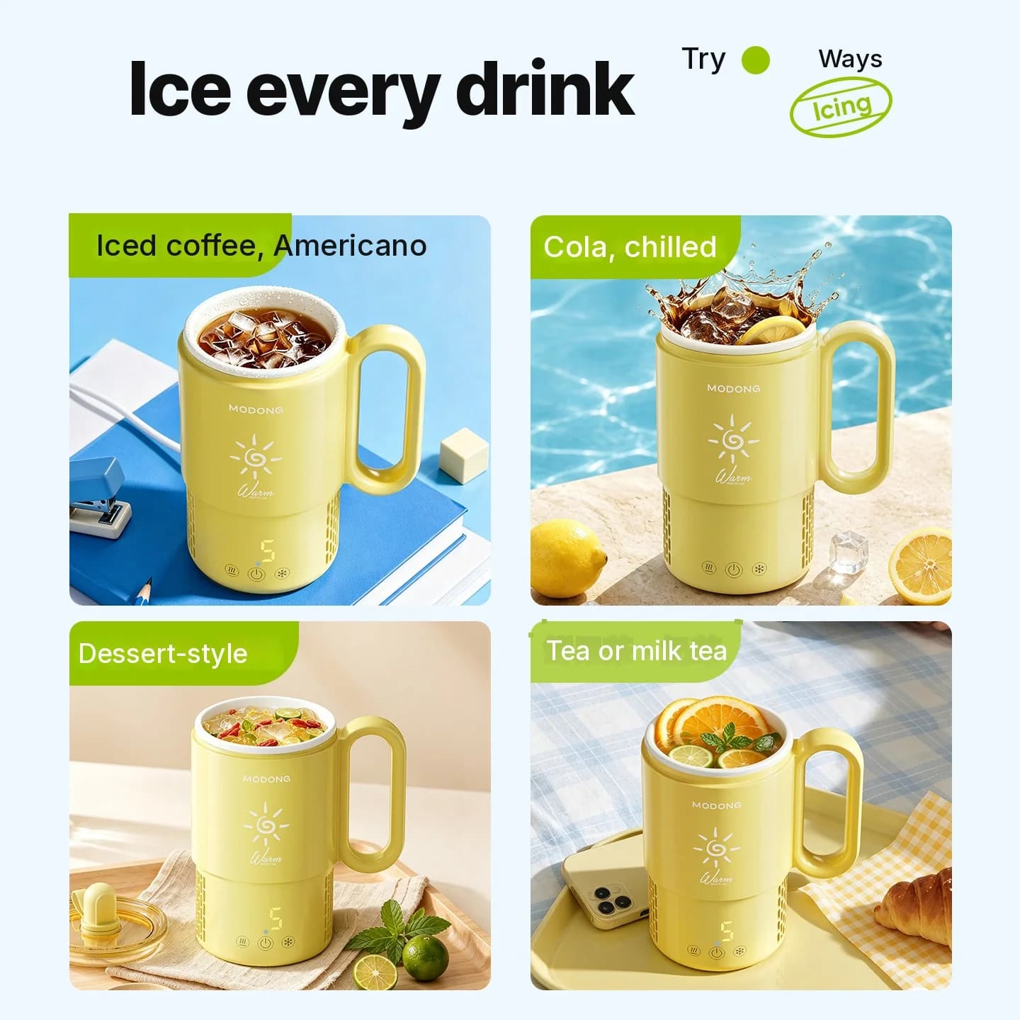 Cốc mini làm lạnh và đun nóng 450mL 36W điều khiển cảm ứng