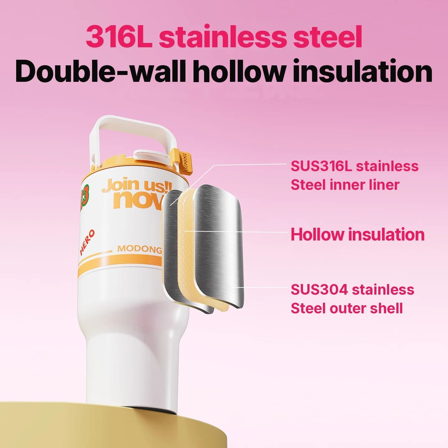 Cốc khuấy đun điện di động 220V 2500W 316 Steel