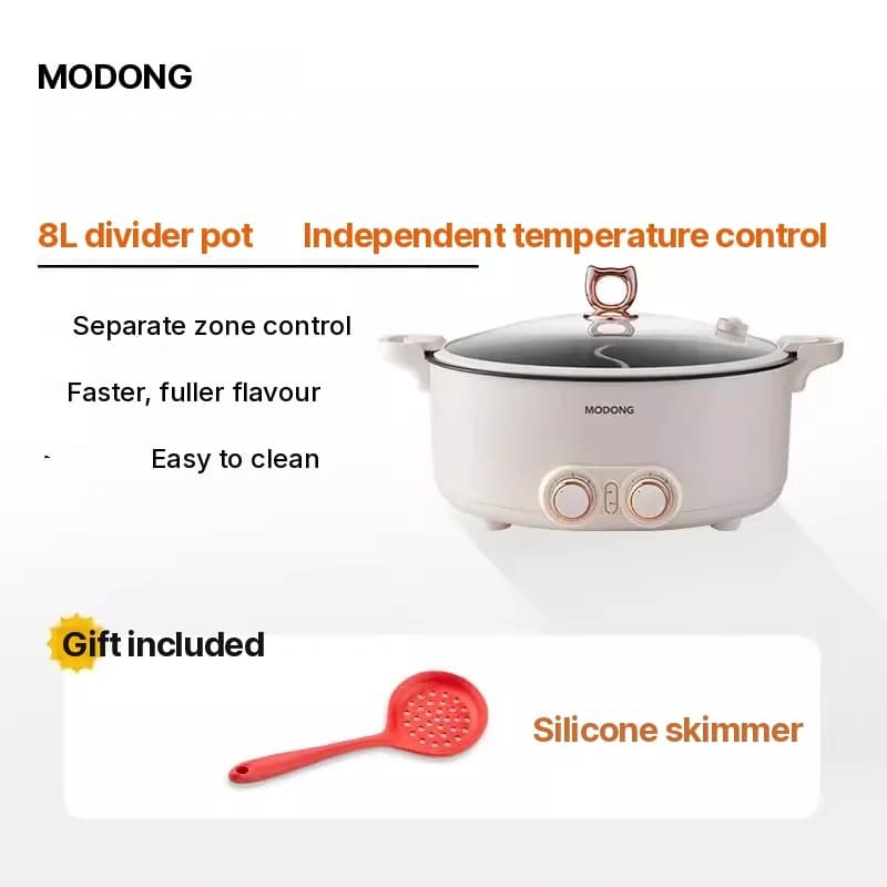 Nồi lẩu điện chia ngăn 6L-8L, 220V, 5-6 người