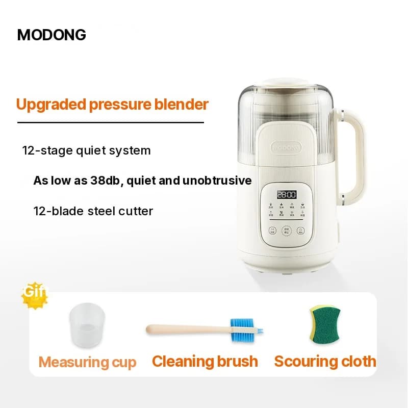 Máy xay gia nhiệt 1.2L, thân kính, điều khiển cảm ứng