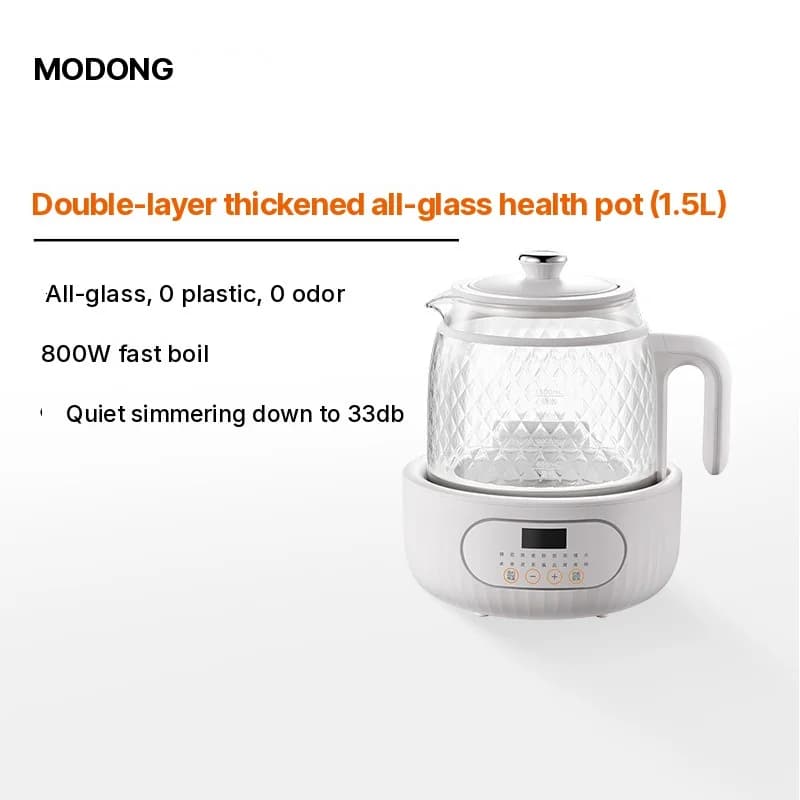 Nồi điện thủy tinh chống bỏng hai lớp