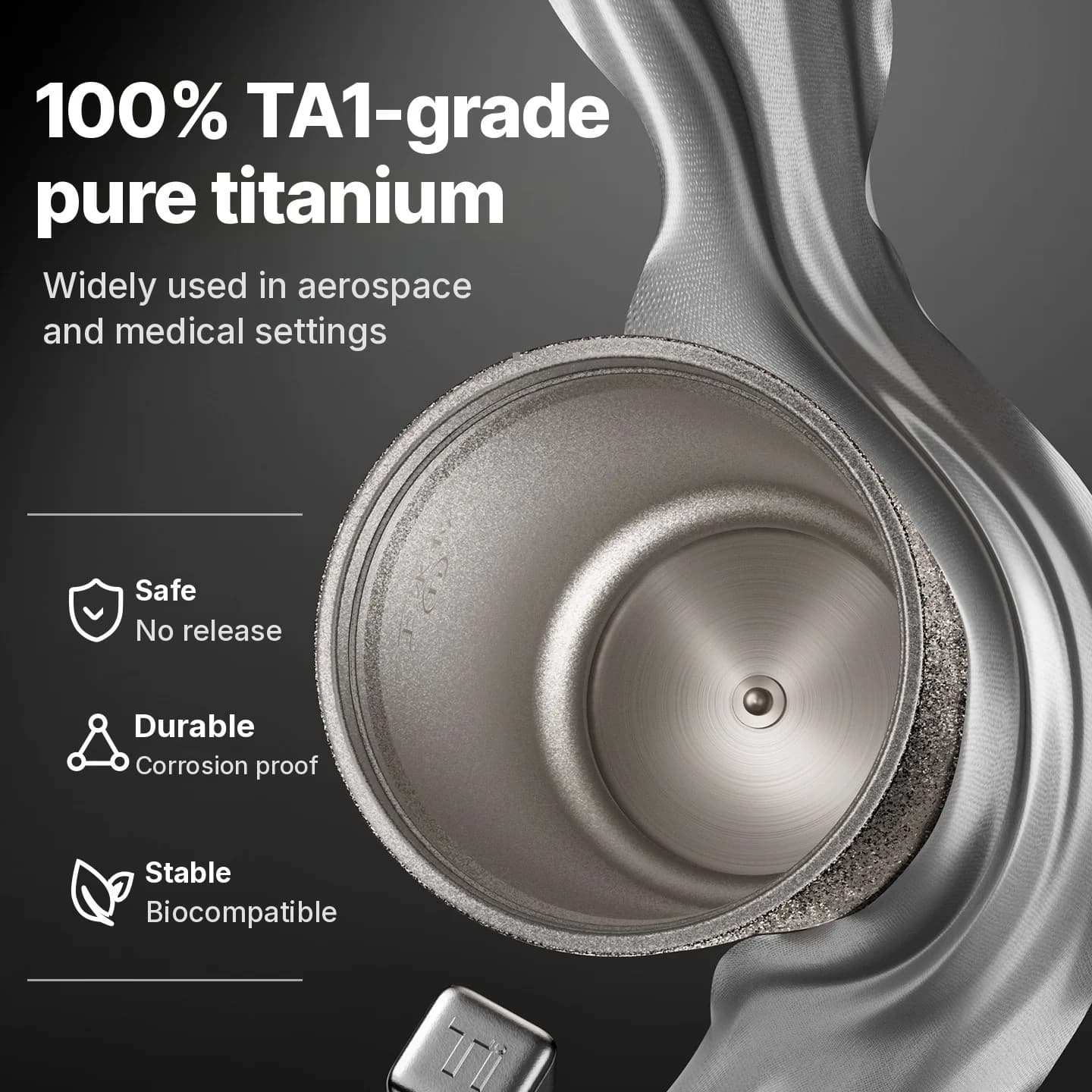 Cốc du lịch điện titanium 400ml có hiển thị nhiệt độ