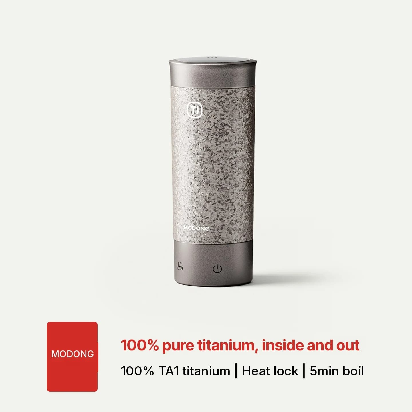Cốc du lịch điện bằng titanium 350ml điều chỉnh nhiệt độ