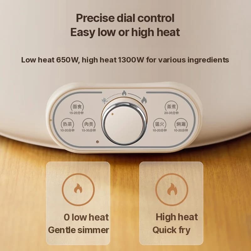 Nồi lẩu điện 6L 7L 8L kèm xửng hấp, 220V