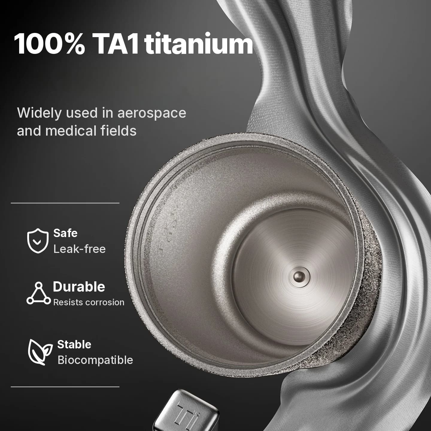 Cốc Đun Nước Điện Titanium Di Động 400ml Hiển Thị Nhiệt Độ