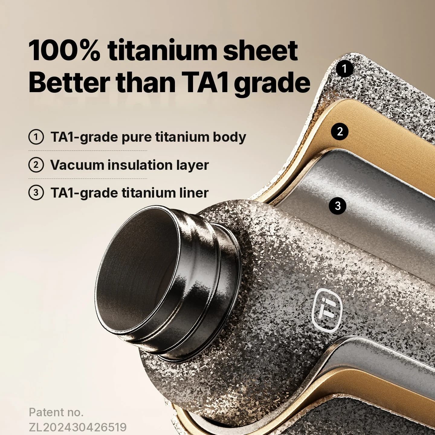 Cốc đun nước điện titanium 1L dùng cho ô tô và gia đình