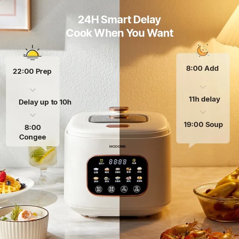 Nồi cơm điện 3L có cửa sổ kính và hẹn giờ