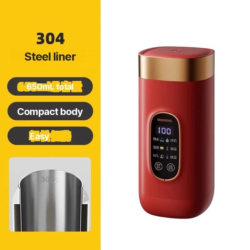 Cốc đun nước điện di động 650ml với lòng trong 304 hoặc 316