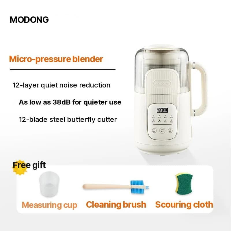 Máy xay gia nhiệt 1.2L điều khiển cảm ứng, thân kính