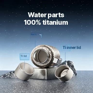 Cốc đun nước điện Titanium cầm tay, 1L, hai nguồn điện, giữ ấm