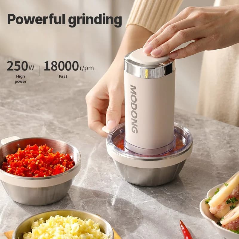 Máy xay thịt điện gia dụng, 2 tốc độ, inox