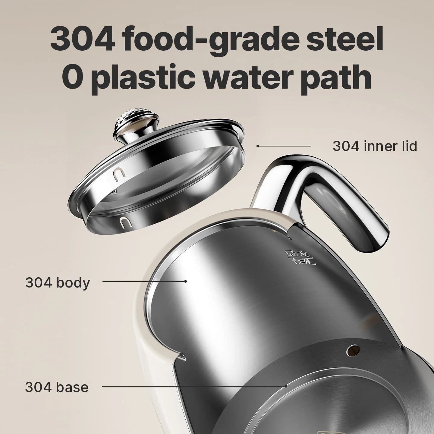 Ấm đun nước điện thép không gỉ 304 có hiển thị nhiệt độ