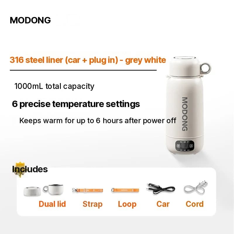 Ấm điện du lịch di động 1L bằng thép không gỉ 304 hoặc 316