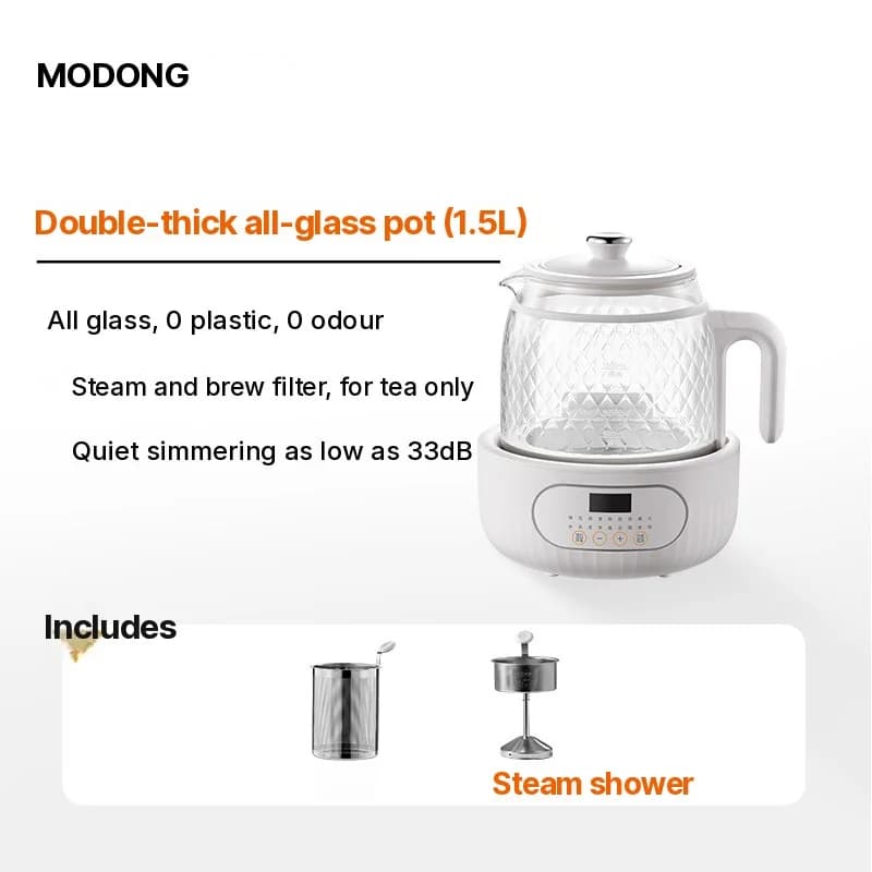 Ấm thuốc điện thân kính điều nhiệt