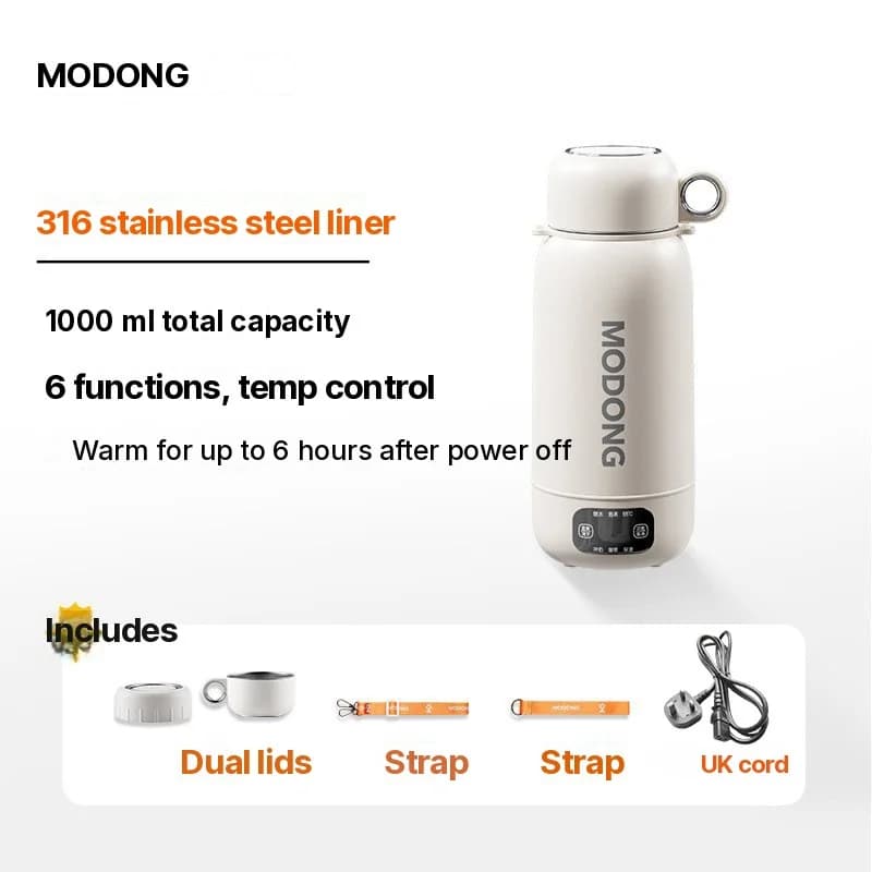 Ấm điện du lịch di động 1L bằng thép không gỉ 304 hoặc 316