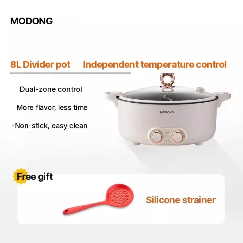 Nồi lẩu điện có ngăn 6L-8L, 220V, 5-6 người