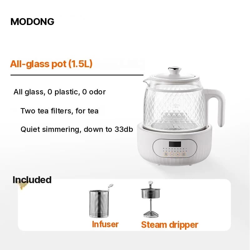 Nồi điện thủy tinh chống bỏng hai lớp