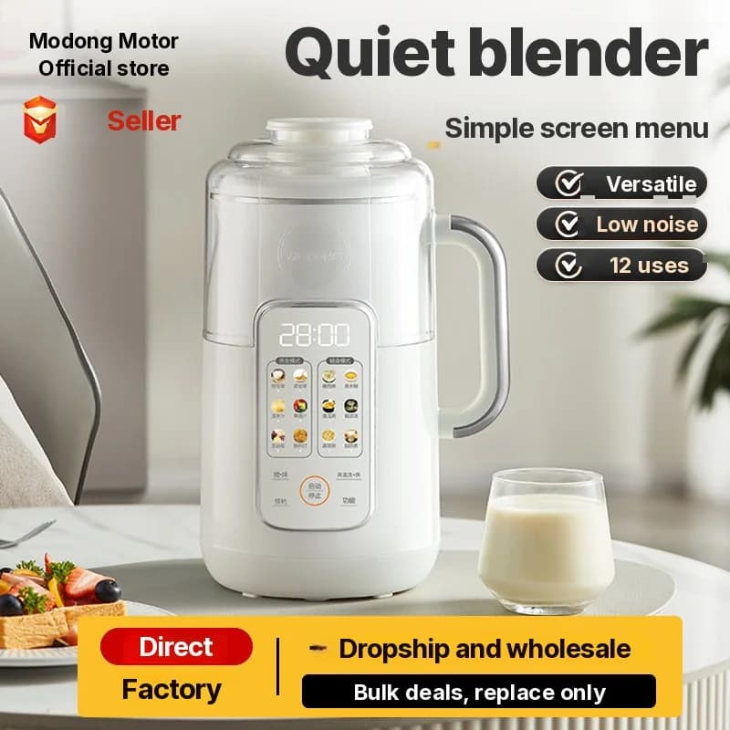 Máy xay gia nhiệt dung tích 1.2L, điều khiển cảm ứng, thép không gỉ