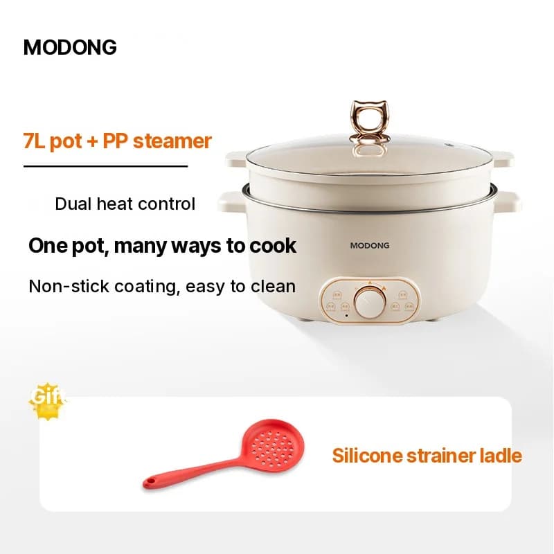 Nồi nấu điện kèm xửng hấp, 7L hoặc 8L, 220V