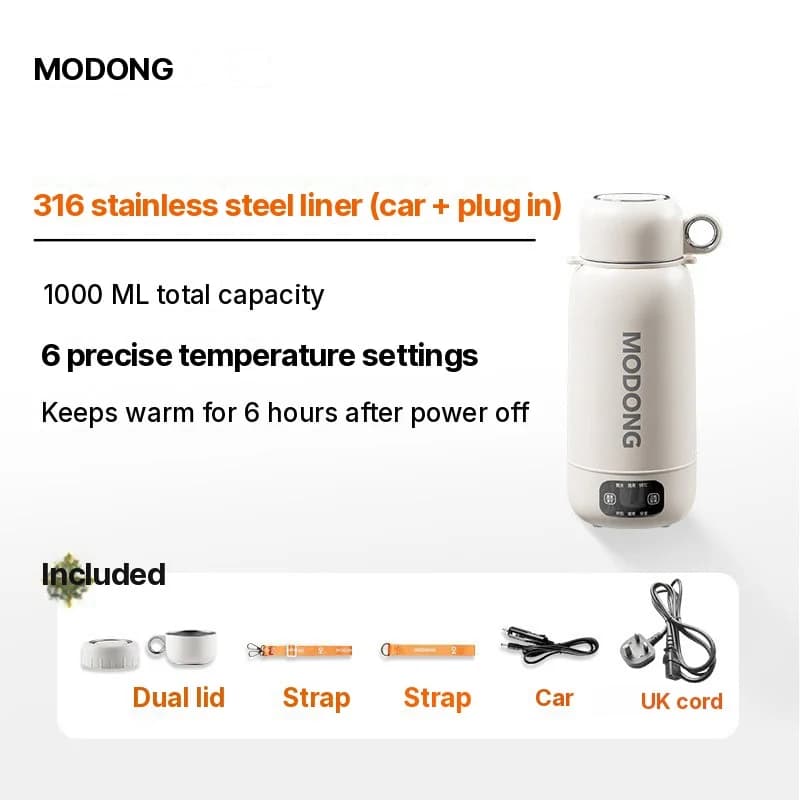 Ấm điện du lịch di động 1L bằng thép không gỉ 304 hoặc 316