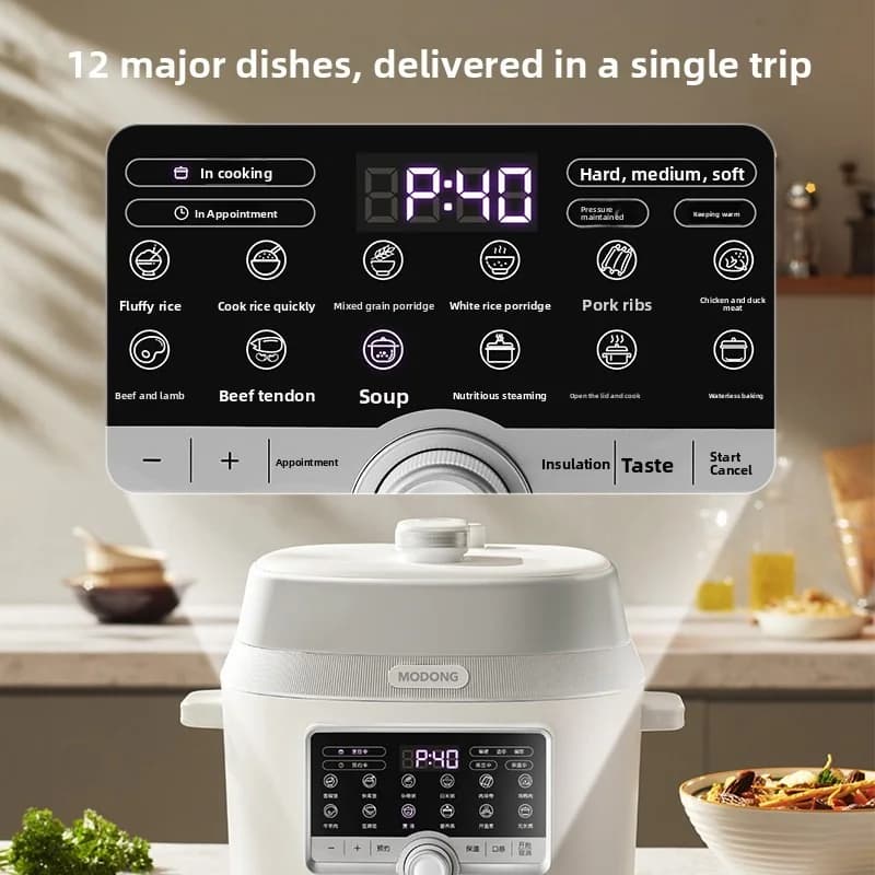 Nồi áp suất điện 5L với 2 lòng nồi, 900W