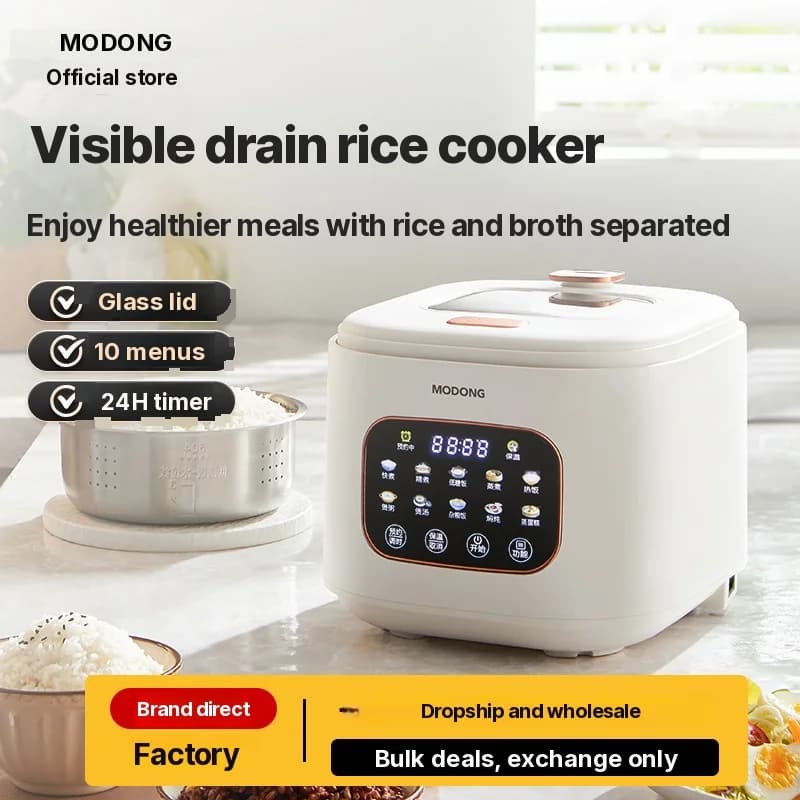 Nồi cơm điện 3L có cửa sổ kính và hẹn giờ