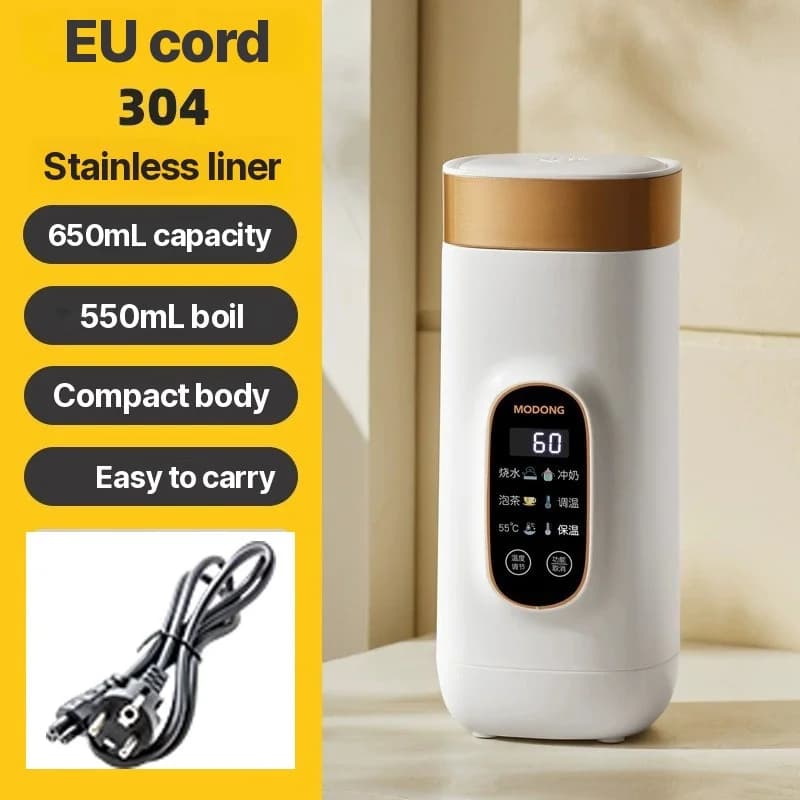 Cốc đun nước điện cầm tay có điều chỉnh nhiệt độ