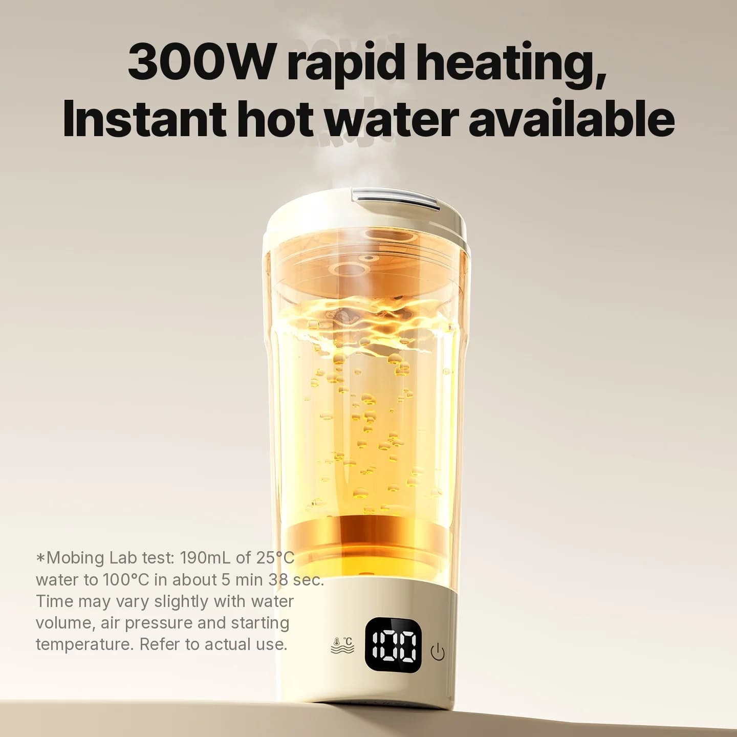 Cốc đun điện di động, 400mL, 7 mức nhiệt