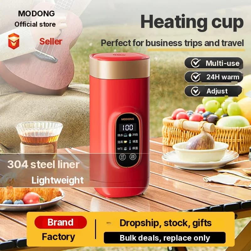 Cốc đun nước điện di động 650ml lót 304 220V