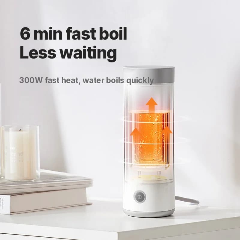 Cốc gia nhiệt điện di động 304 thép không gỉ 300ml 220V