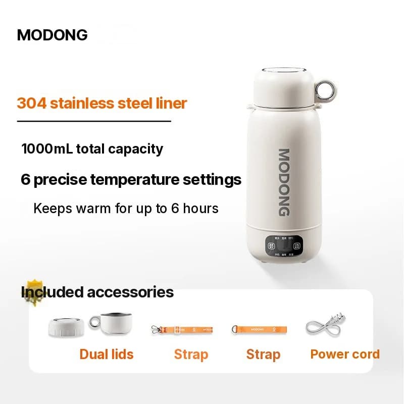 Ấm điện du lịch di động 1L bằng thép không gỉ 304 hoặc 316