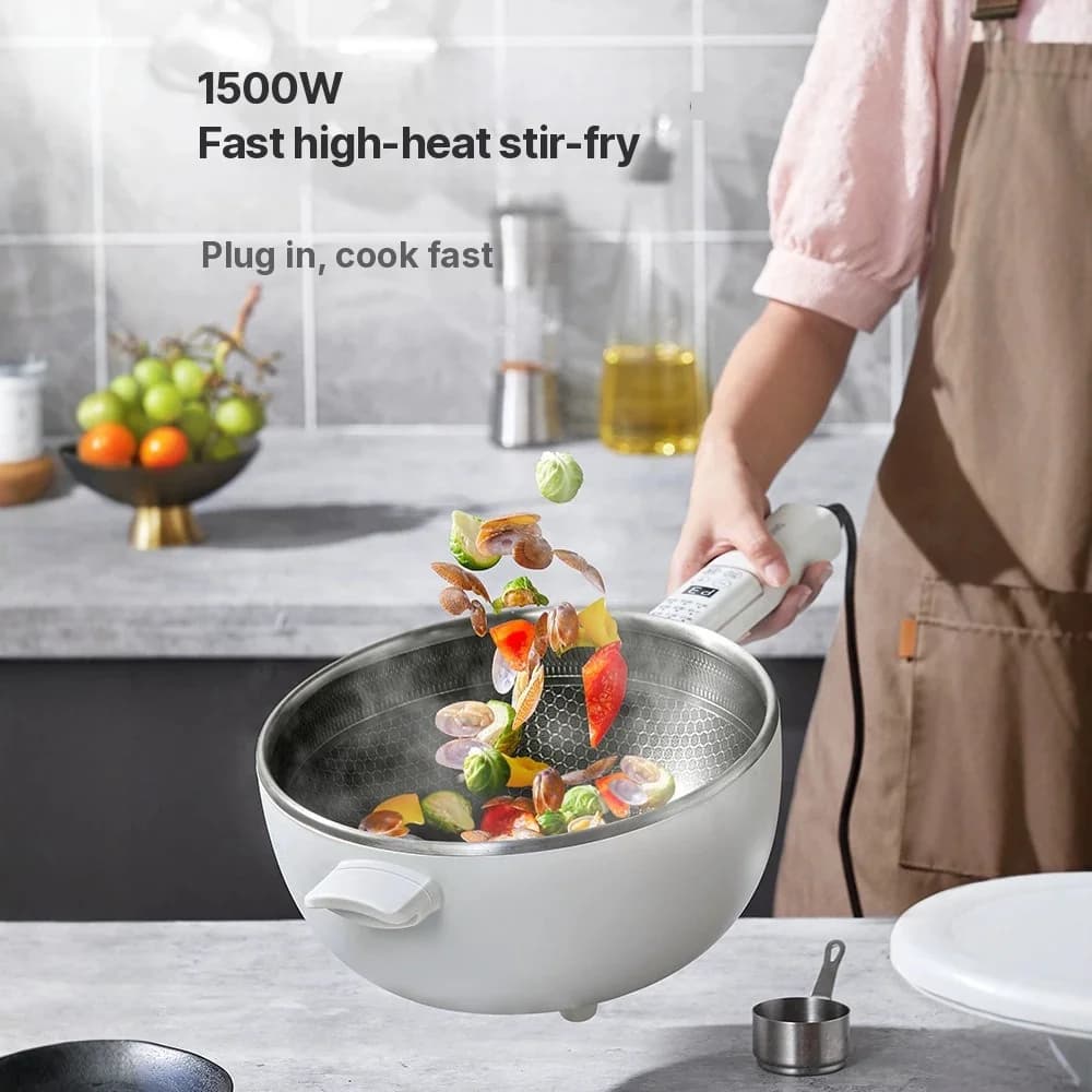Nồi lẩu điện đa năng có xửng hấp 5L 220V