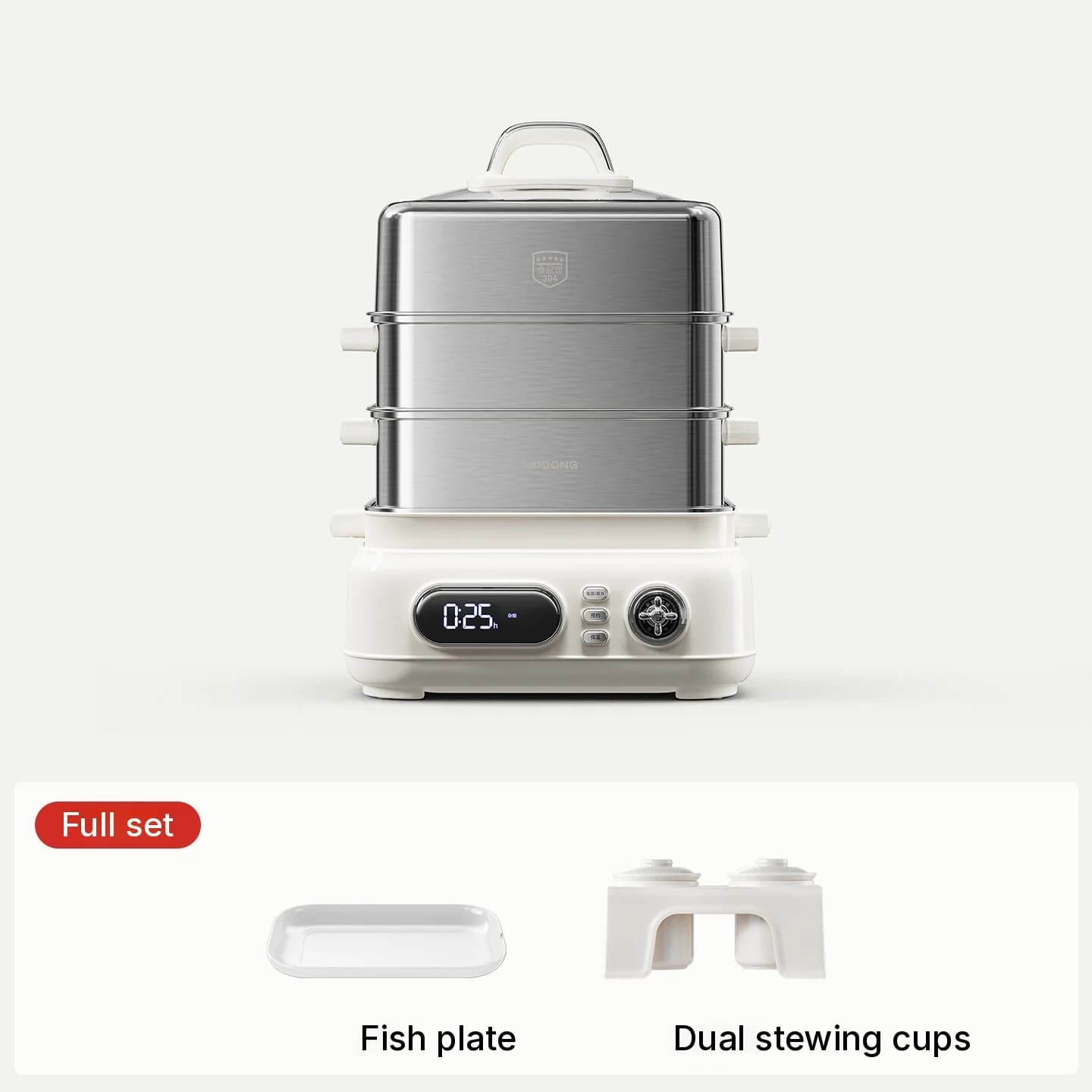 Nồi hấp điện inox 3 tầng 18L 220V 1500W