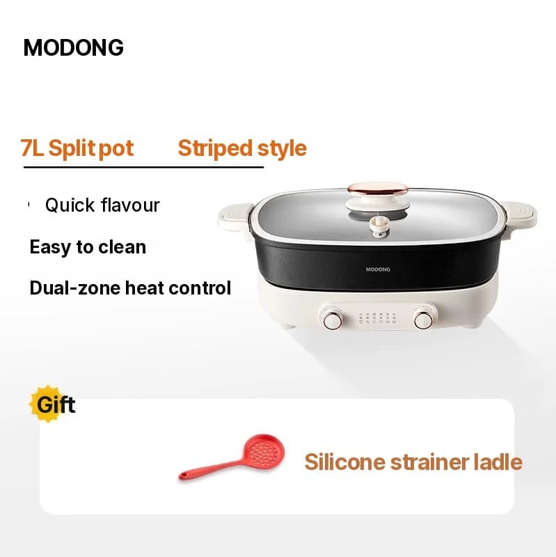 Nồi lẩu điện 7L có vách ngăn hoặc 4 ngăn, 220V, nồi tách đôi