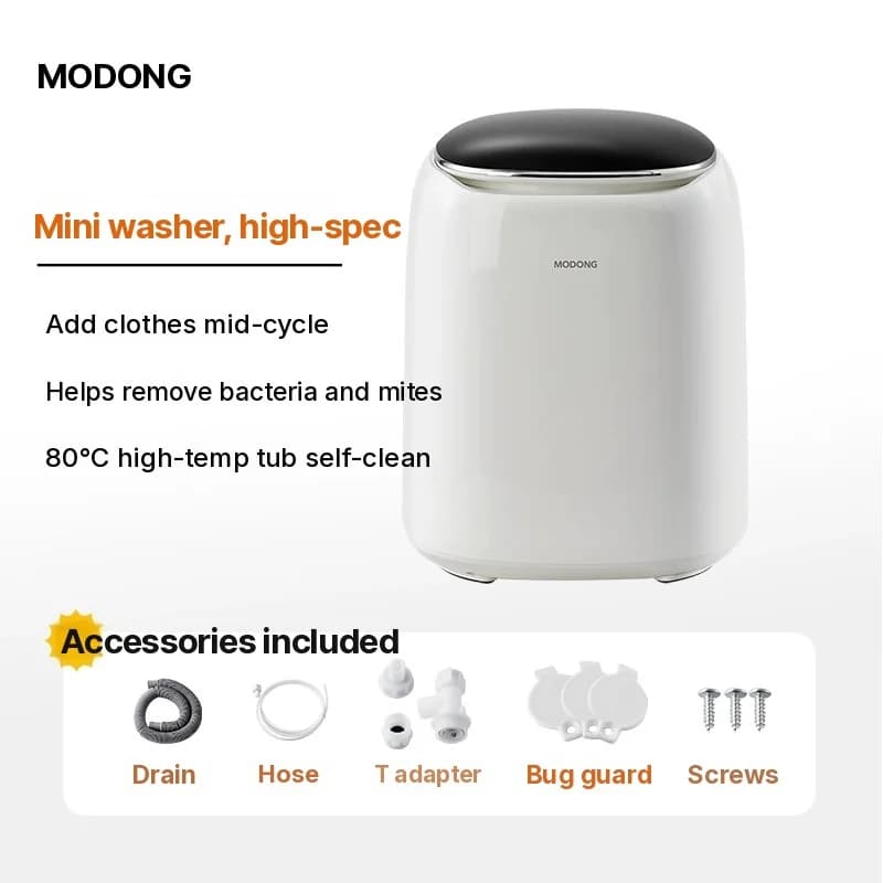 Máy giặt mini tự động hoàn toàn có sấy