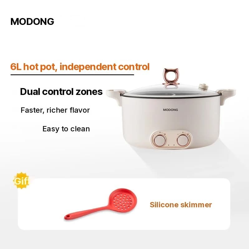 Nồi lẩu điện chia ngăn 6L-8L, 220V, 5-6 người