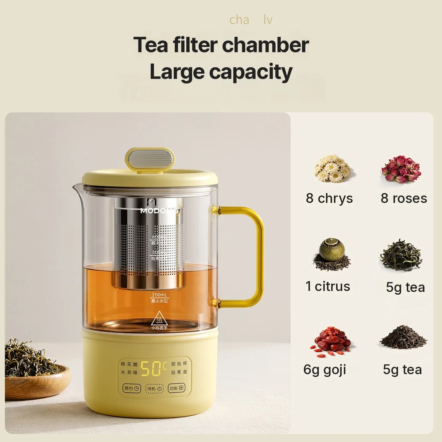Cốc đun điện bằng kính có điều chỉnh nhiệt cho sữa em bé