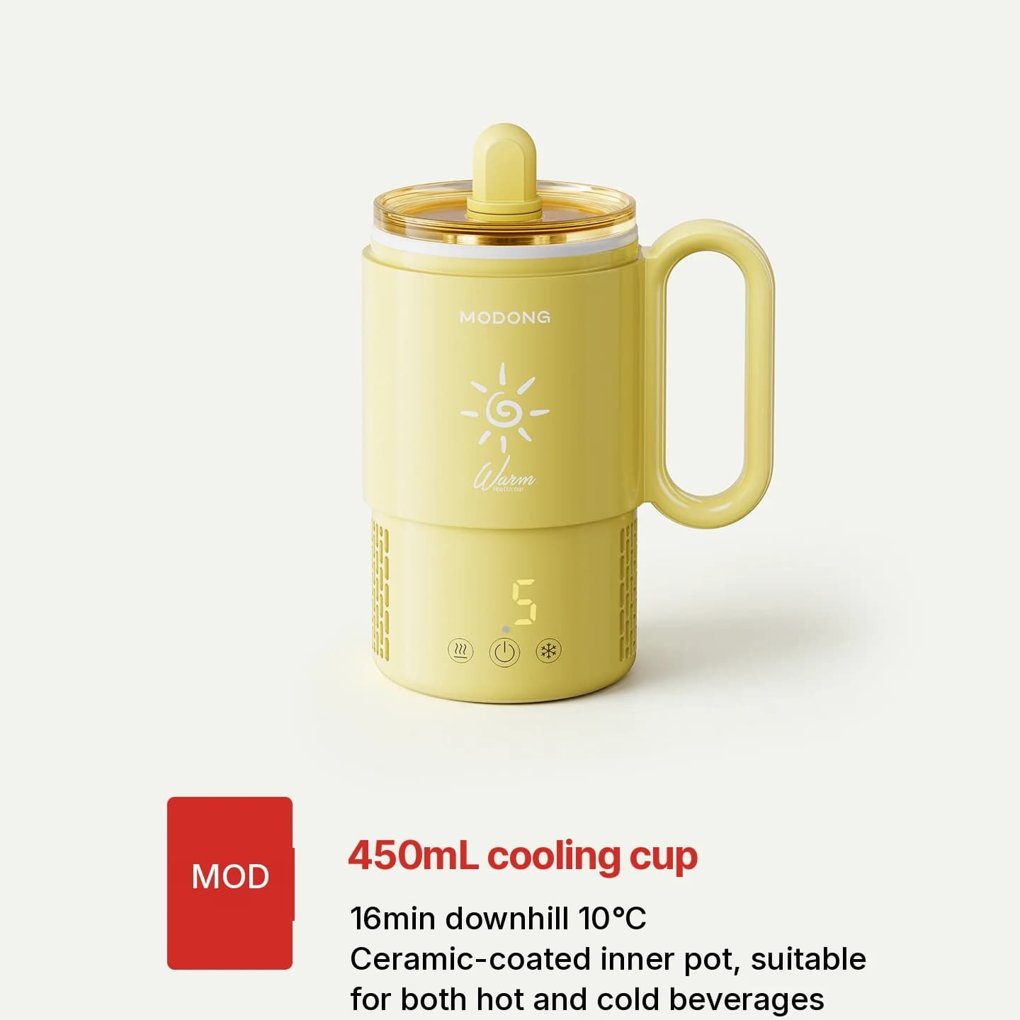 Cốc di động làm nóng và làm mát 450mL 36W điều khiển cảm ứng
