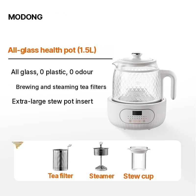 Bình đun điện thủy tinh hai lớp chống bỏng