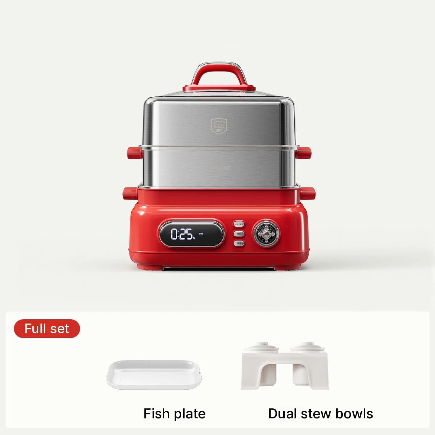 Nồi hấp điện inox 3 tầng 18L 220V 1500W