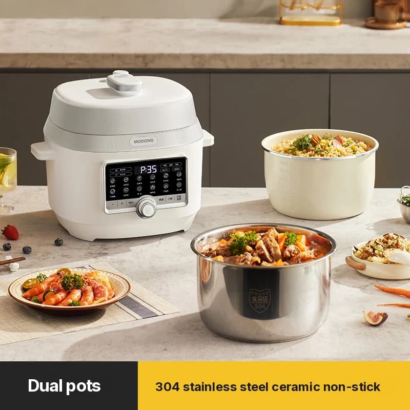Nồi áp suất điện 5L với 2 lòng nồi