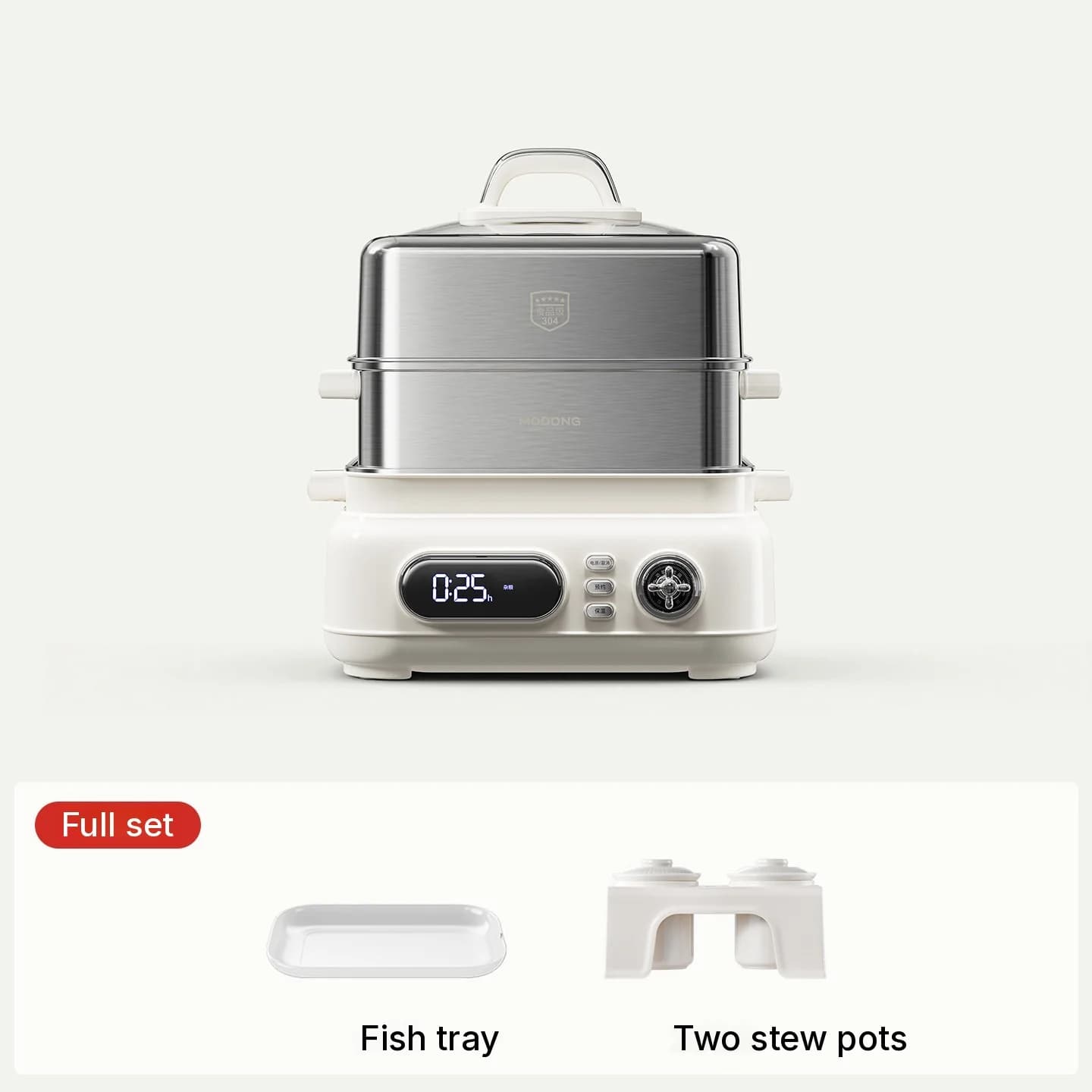 Nồi hấp điện inox 3 tầng 18L 220V 1500W