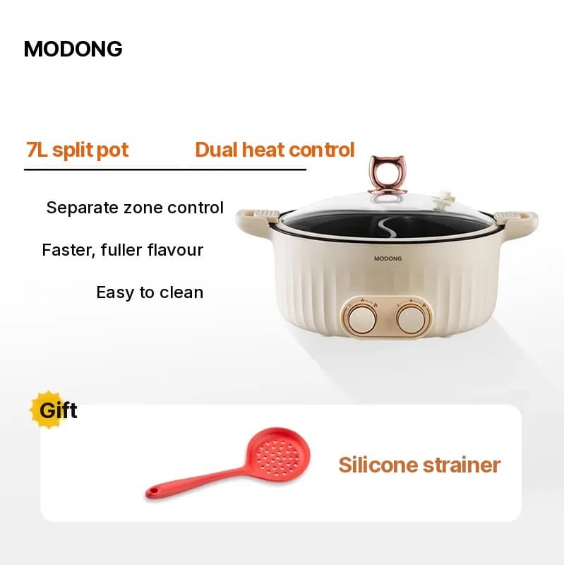 Nồi lẩu điện chia ngăn 6L-8L, 220V, 5-6 người