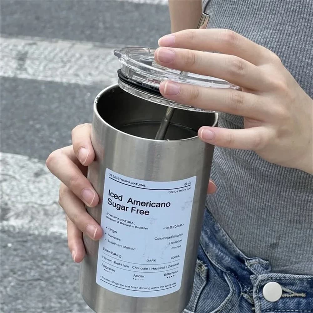 Ly giữ nhiệt ống hút 600ml