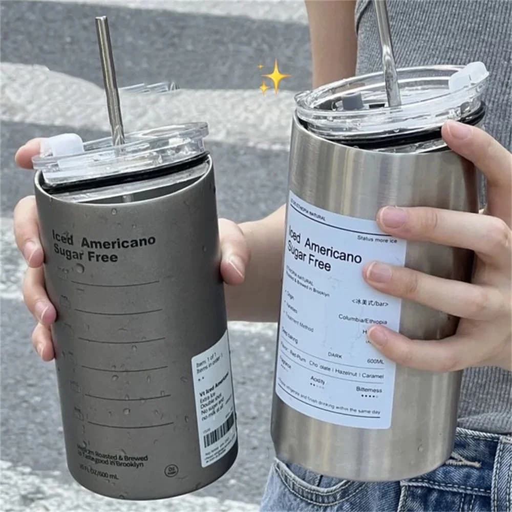 Ly giữ nhiệt ống hút 600ml