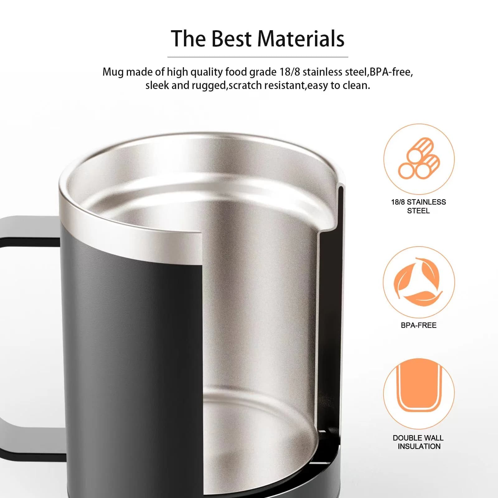 Cốc cà phê giữ nhiệt USB 12oz